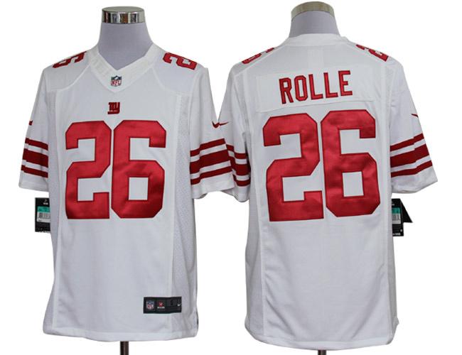 Nike New York Giants 26# Antrel Rolle White Game LIMITED NFL Jerseys Cheap