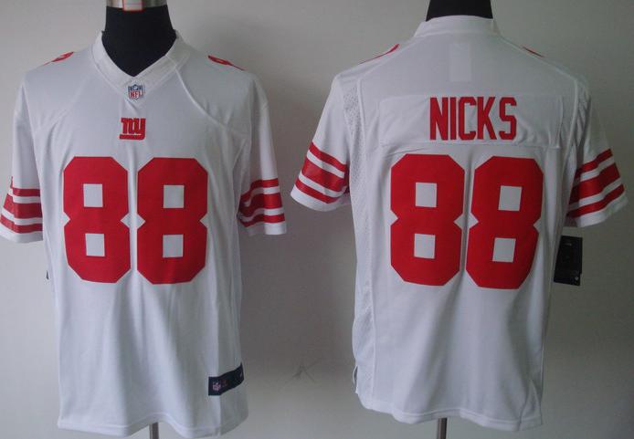 Nike New York Giants 88# Hakeem Nicks White Game LIMITED NFL Jerseys Cheap