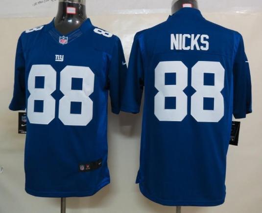Nike New York Giants 88# Hakeem Nicks Blue Game LIMITED NFL Jerseys Cheap