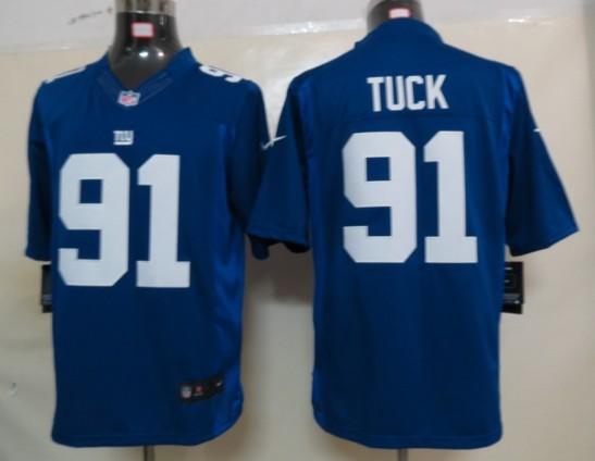 Nike New York Giants 91# Justin Tuck Blue Game LIMITED NFL Jerseys Cheap