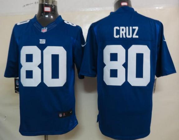 Nike New York Giants 80# Victor Cruz Blue Game LIMITED NFL Jerseys Cheap