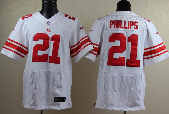 Nike New York Giants #21 Kenny Phillips White Elite Nike NFL Jerseys Cheap