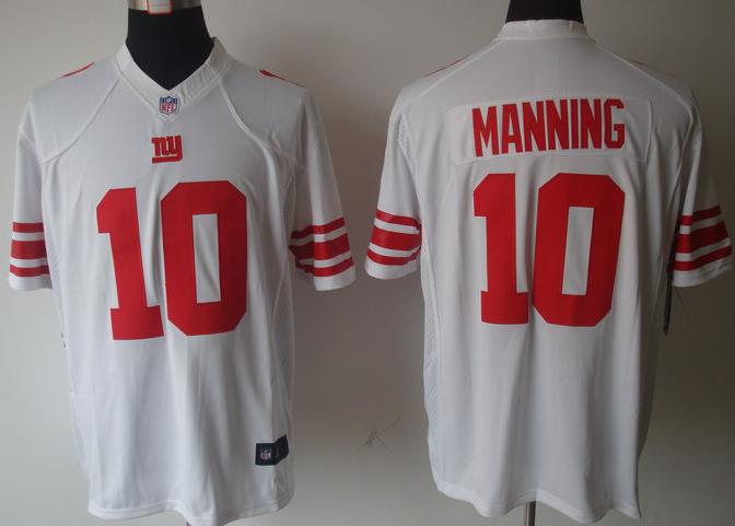 Nike New York Giants 10# Eli Manning White Game LIMITED NFL Jerseys Cheap