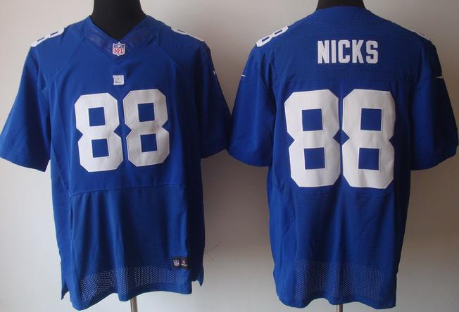 Nike New York Giants 88# Hakeem Nicks Blue Elite Nike NFL Jerseys Cheap