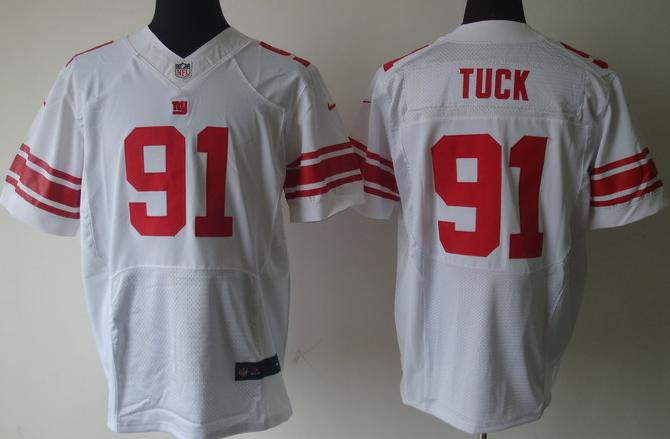 Nike New York Giants 91# Justin Tuck White Elite Nike NFL Jerseys Cheap