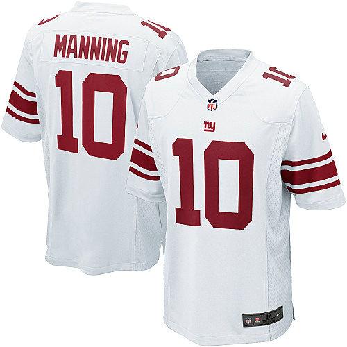 Nike New York Giants 10# Eli Manning White Nike NFL Jerseys Cheap
