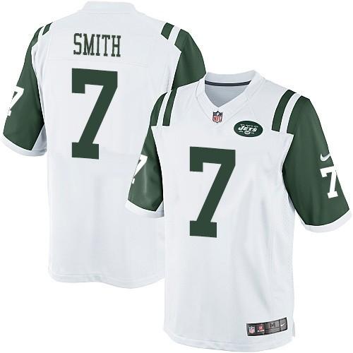Nike New York Jets 7 Geno Smith White Limited NFL Jerseys Cheap