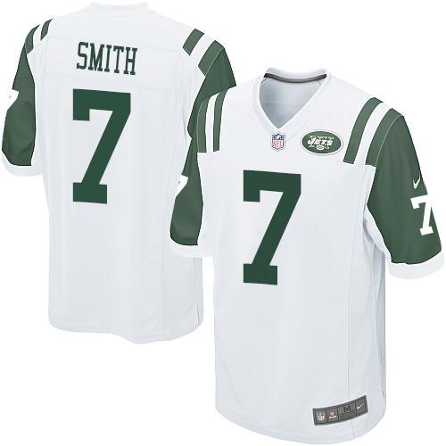 Nike New York Jets 7 Geno Smith White Game NFL Jerseys Cheap