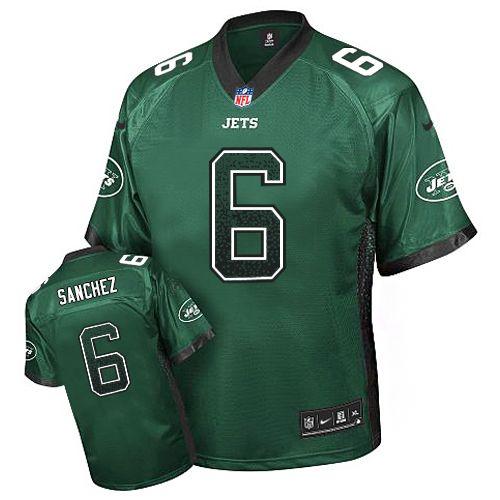 Nike New York Jets 6 Mark Sanchez Green Drift Fashion Elite NFL Jerseys Cheap