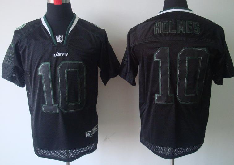 Nike New York Jets 10# Santonio Holmes Lights Out Black Elite NFL Jerseys Cheap