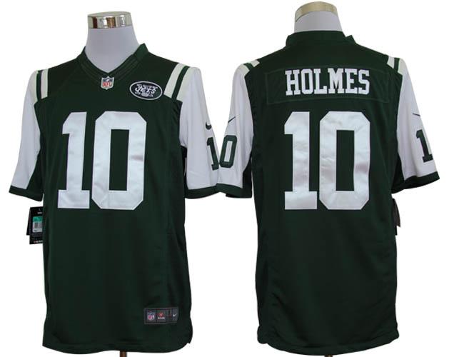 Nike New York Jets 10# Santonio Holmes Green Game LIMITED NFL Jerseys Cheap