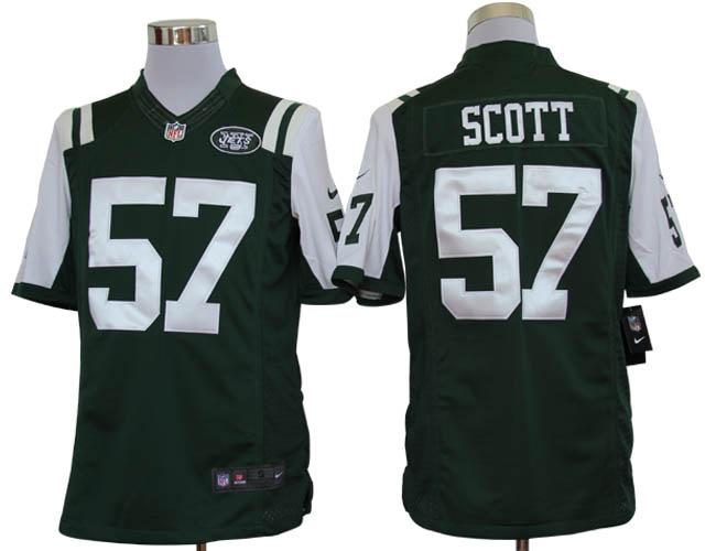 Nike New York Jets 57# Bart Scott Green Game LIMITED NFL Jerseys Cheap