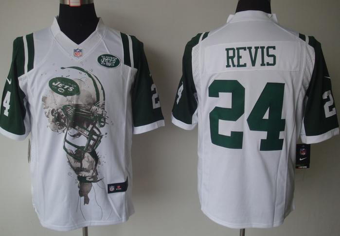 Nike New York Jets 24 Darrelle Revis White Helmet Tri-Blend Limited NFL Jersey Cheap