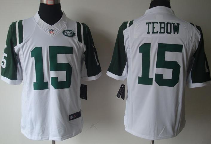 Nike New York Jets 15 Tim Tebow White Game LIMITED NFL Jerseys Cheap