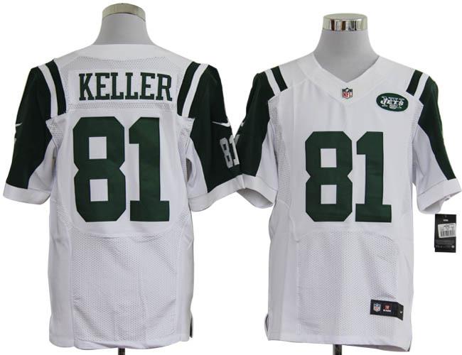 Nike New York Jets 81# Dustin Keller White Elite Nike NFL Jerseys Cheap