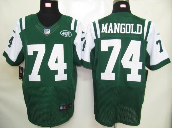 Nike New York Jets 74# Nick Mangold Green Elite Nike NFL Jerseys Cheap