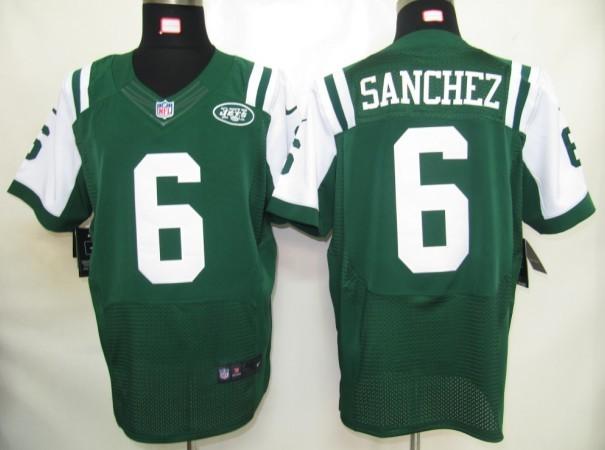 Nike New York Jets 6# Mark Sanchez Green Elite Nike NFL Jerseys Cheap