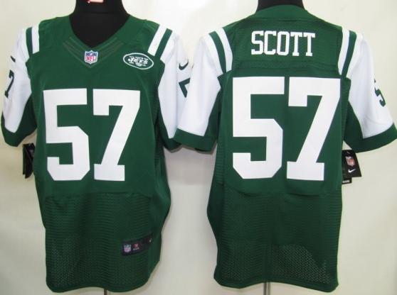 Nike New York Jets 57# Bart Scott Green Elite Nike NFL Jerseys Cheap