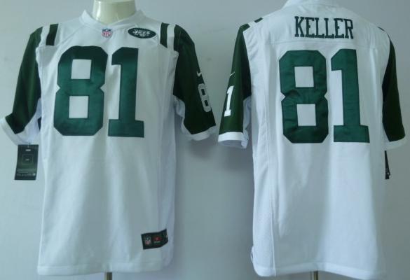 Nike New York Jets 81# Dustin Keller White Game Nike NFL Jerseys Cheap