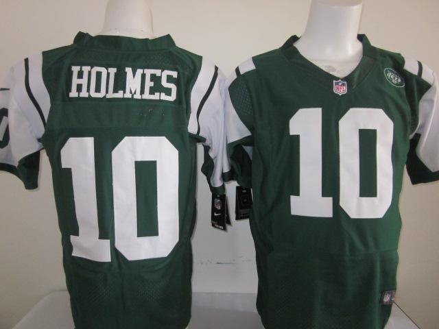 Nike New York Jets 10# Santonio Holmes Green Elite Nike NFL Jerseys Cheap