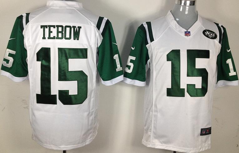 Nike New York Jets #15 Tebow White Game Nike NFL Jerseys Cheap