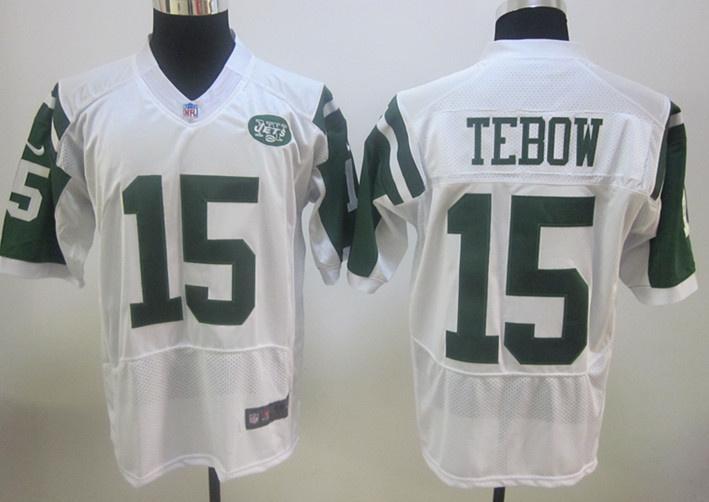 Nike New York Jets #15 Tebow White Nike NFL Jerseys Cheap