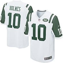 Nike New York Jets 10# Santonio Holmes White Nike NFL Jerseys Cheap