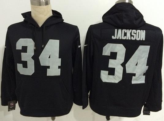 Nike Oakland Raiders 34 Bo.Jackson Black NFL Hoodie Cheap