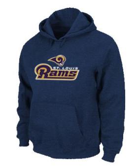 St. Louis Rams Authentic Logo Pullover Hoodie Dark Blue Cheap