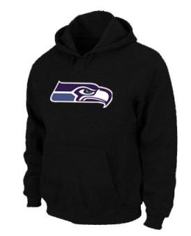 Seattle Seahawks Logo Pullover Hoodie black Cheap