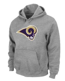 St.Louis Rams Logo Pullover Hoodie Grey Cheap