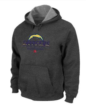 San Diego Charger Critical Victory Pullover Hoodie Dark Grey Cheap