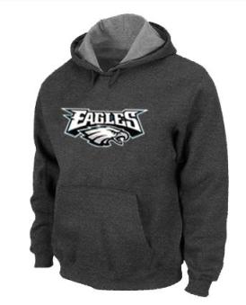 Philadelphia Eagles Authentic Logo Pullover Hoodie Dark Grey Cheap