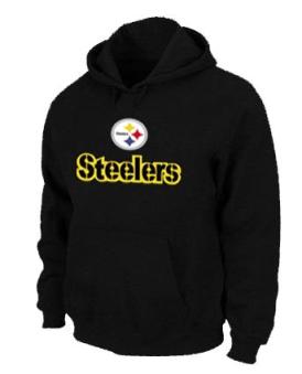 Pittsburgh Steelers Authentic Logo Pullover Hoodie Black Cheap