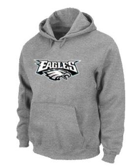 Philadelphia Eagles Authentic Logo Pullover Hoodie Grey Cheap