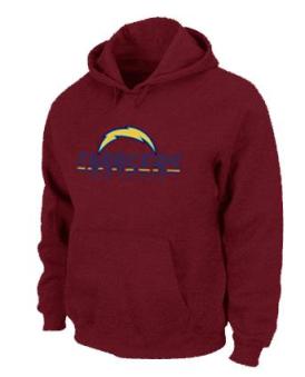 San Diego Chargers Authentic Logo Pullover Hoodie RED Cheap
