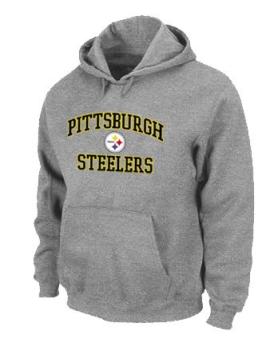 Pittsburgh Steelers Heart & Soul Pullover Hoodie Grey Cheap