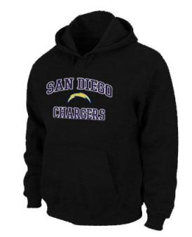 San Diego Charger Heart & Soul Pullover Hoodie Black Cheap