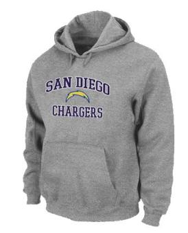 San Diego Charger Heart & Soul Pullover Hoodie Grey Cheap