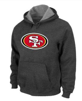 San Francisco 49ers Logo Pullover Hoodie Dark Grey Cheap