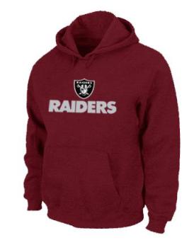 Oakland Raiders Authentic Logo Pullover Hoodie RED Cheap