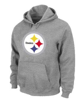 Pittsburgh Steelers Logo Pullover Hoodie Grey Cheap