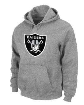 Oakland Raiders Logo Pullover Hoodie Grey Cheap