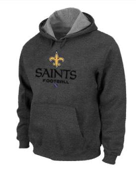 New Orleans Saints Critical Victory Pullover Hoodie Dark Grey Cheap