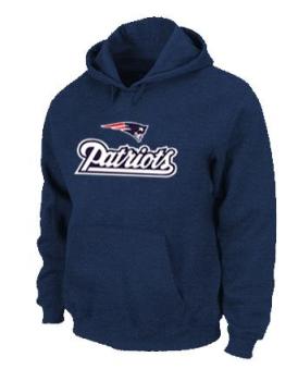 New England Patriots Authentic Logo Pullover Hoodie Dark Blue Cheap