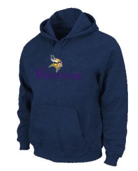 Minnesota Vikings Authentic Logo Pullover Hoodie Dark Blue Cheap