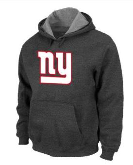 New York Giants Authentic Logo Pullover Hoodie Dark Grey Cheap