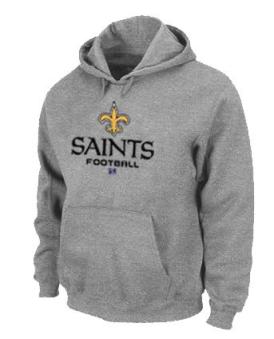 New Orleans Saints Critical Victory Pullover Hoodie Grey Cheap