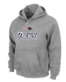 New England Patriots Authentic Logo Pullover Hoodie Grey Cheap