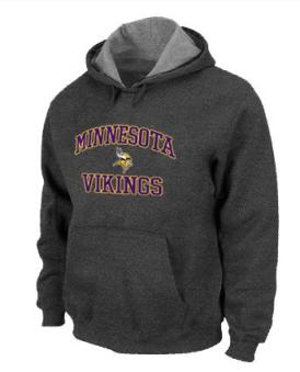 Minnesota Vikings Heart & Soul Pullover Hoodie Dark Grey Cheap